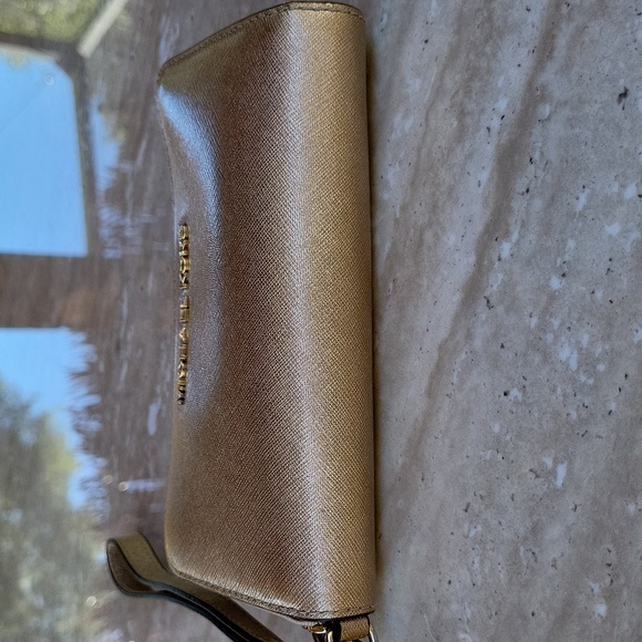 Michael Kors Gold Shimmer 3/4 Zip Wallet - Picture 9 of 13